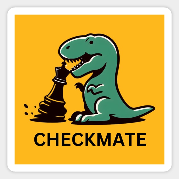 Trex Checkmate Magnet by Shawn's Domain